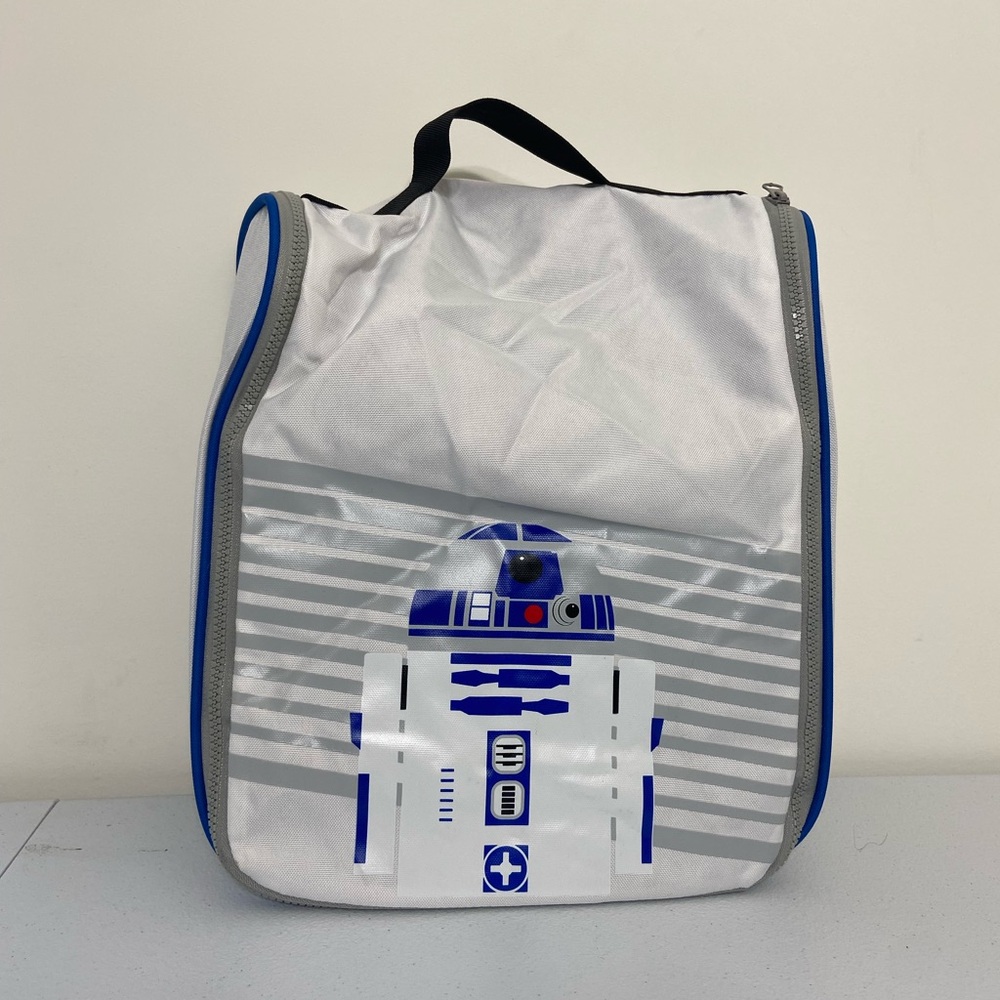 EUC Star Wars R2D2 full zip multi-pocket spa travel hand bag carrier